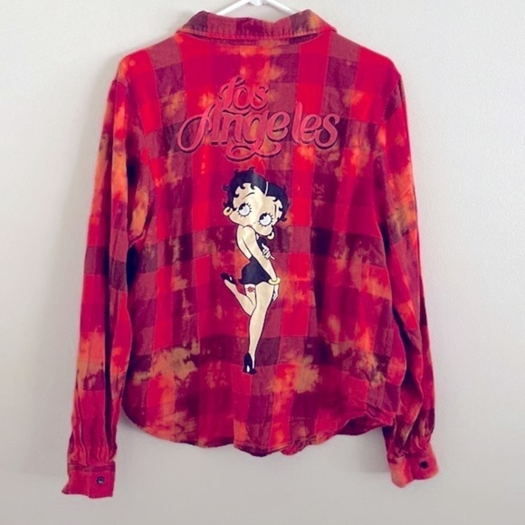 Betty Boop bleached out flannel - Picture 2 of 5